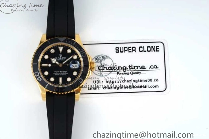 YG 3D Edition VR3235 226658 Yacht-Master Black Strap Oysterflex 1:1 on 3EF Ceramic Bezel 42mm Best 0714